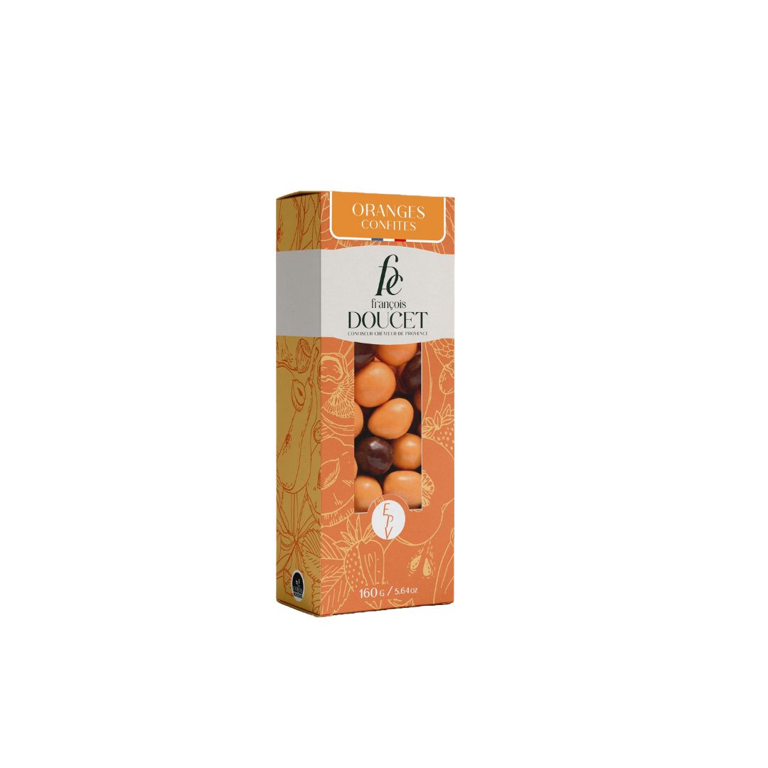 Kandierte Orangen mit 2 Schokoladen – Etui