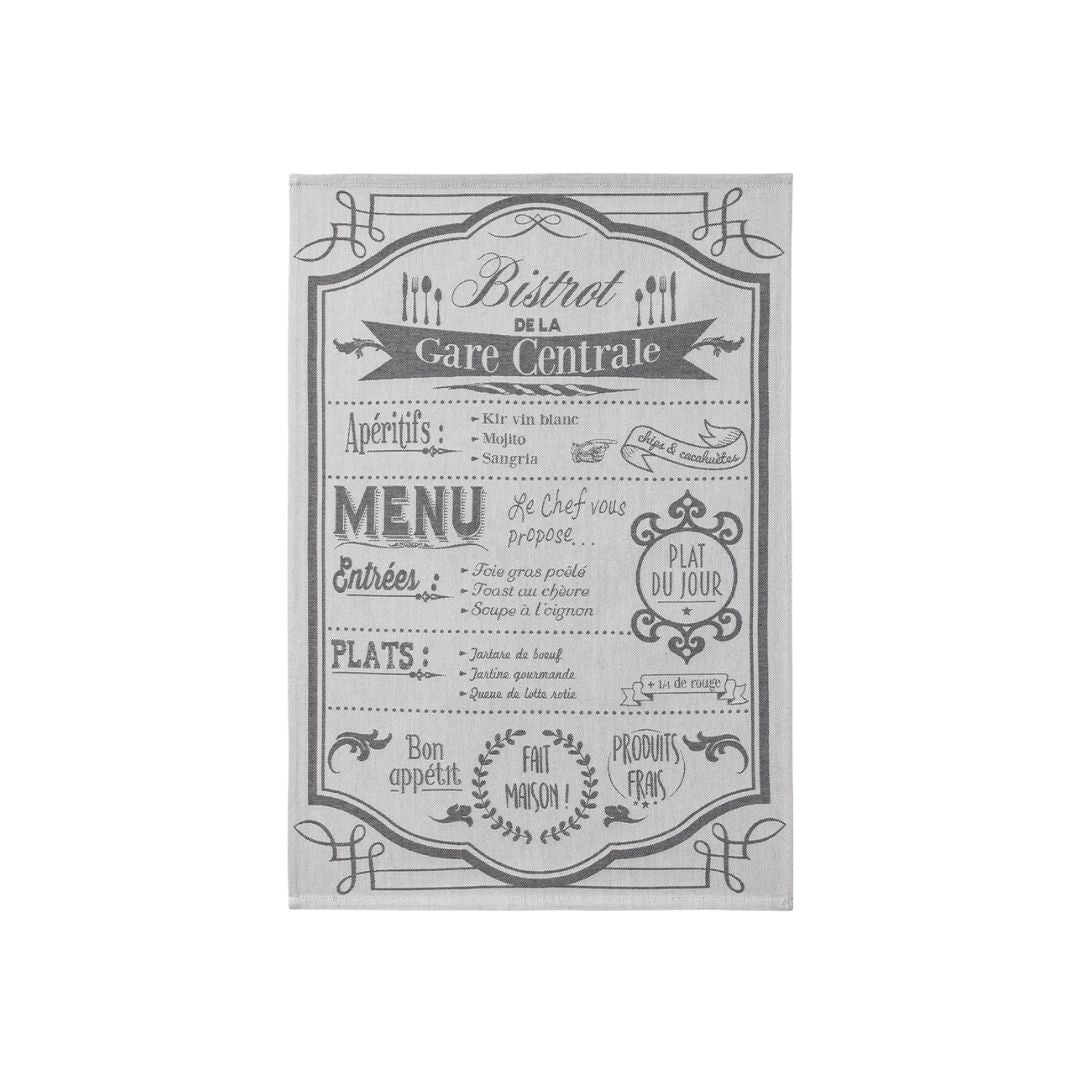 Geschirrtuch "Au menu" – 100% Baumwolle